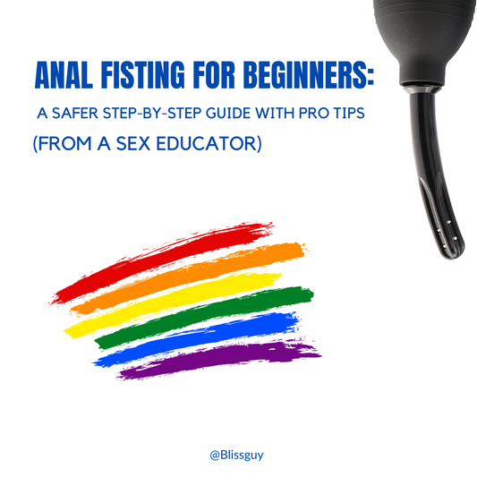 Gravity-fed douche kit with curved nozzle for gentle anal cleaning preparation